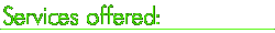 Services offered